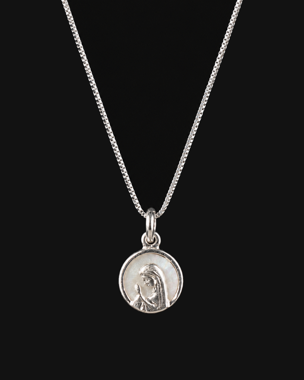 Collar Hilde Plateado - Virgen de Guadalupe